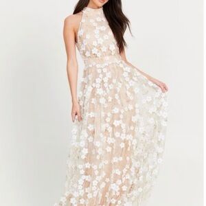 Altar'd State Cream Floral Maxi Dress with tags